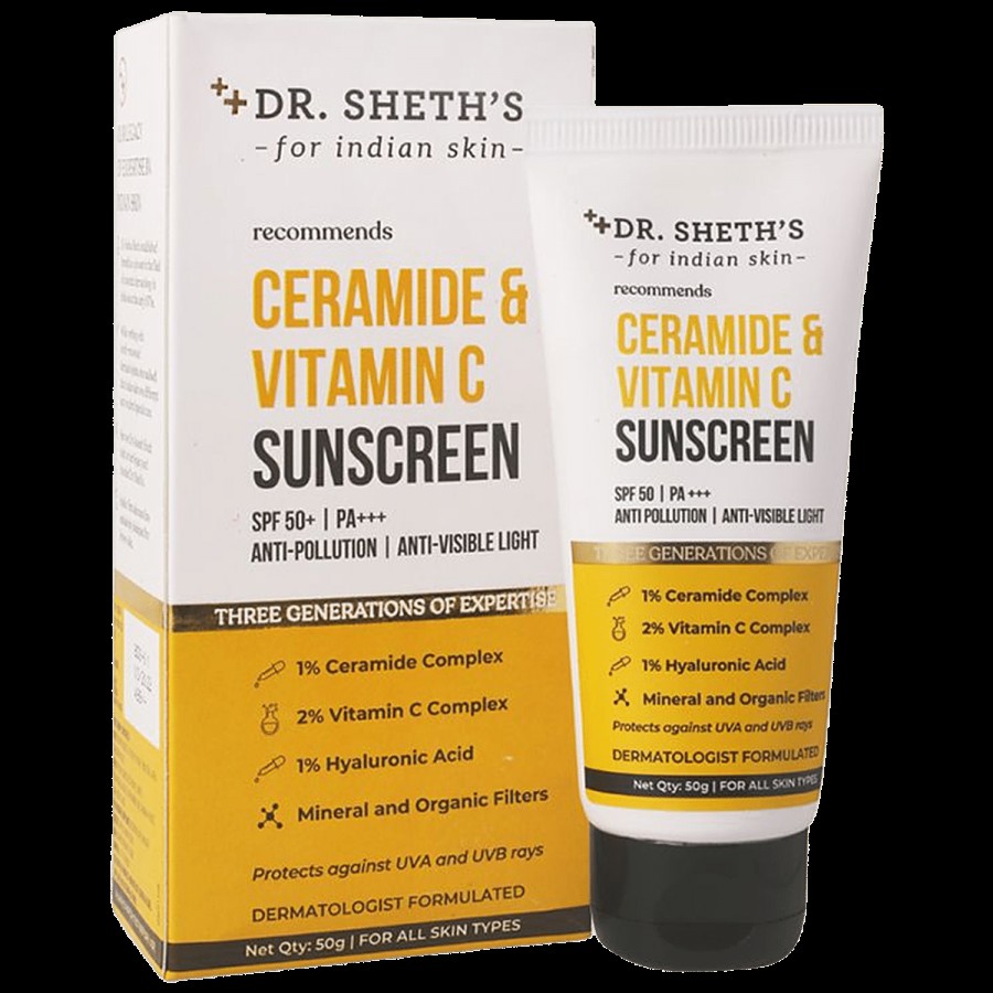 Dr. Sheth's Ceramide & Vitamin C Sunscreen - SPF 50+