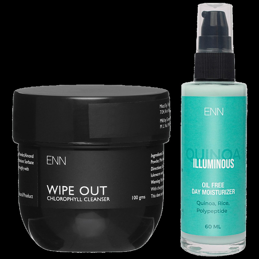 ENN Summer Combo - Wipe Out Chlorophyll Cleanser & Illuminous Oil free Day Moisturiser