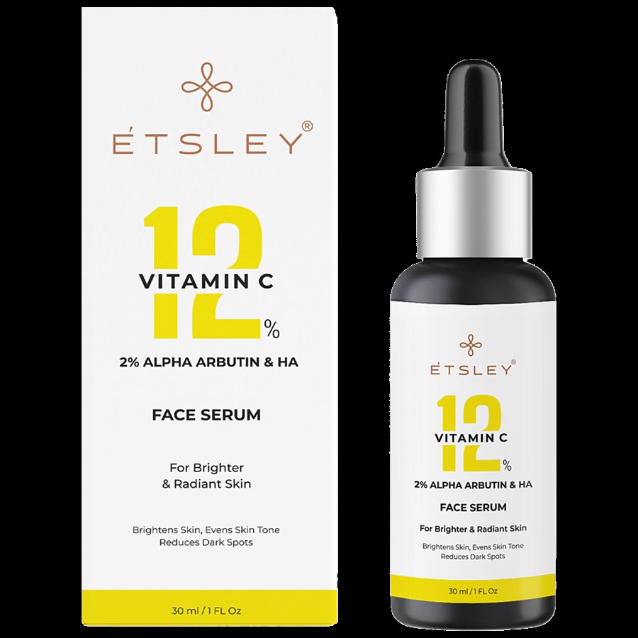 ETSLEY 12% Vitamin C Face Serum - With Alpha Arbutin Face Serum