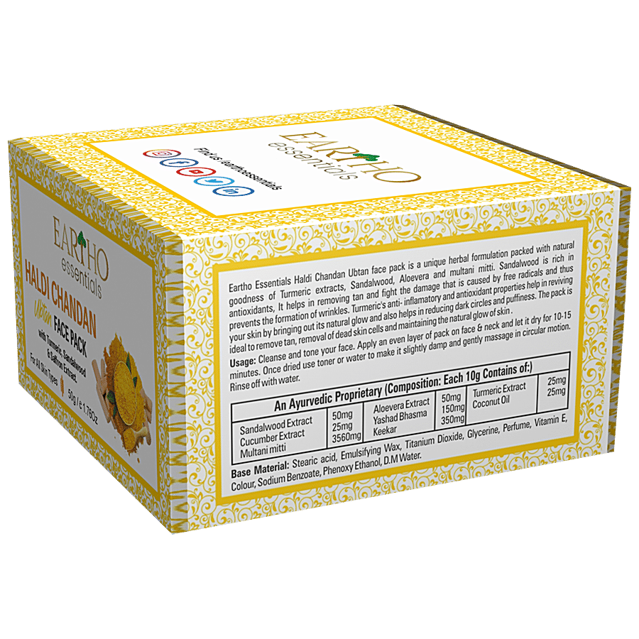 Eartho Essentials Haldi Chandan Ubtan Face Pack - Turmeric