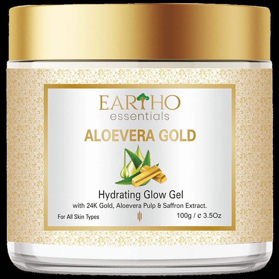 Eartho Essentials Aloe Vera Gold Gel - Hydrating