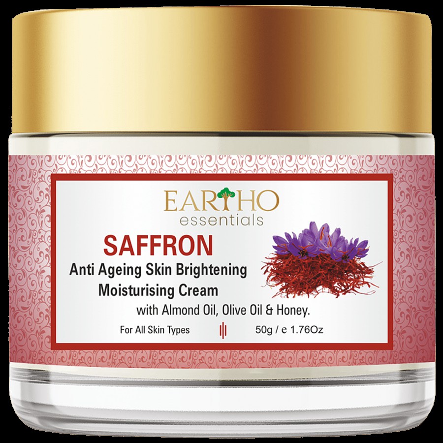 Eartho Essentials Saffron Anti Ageing Cream - Almond