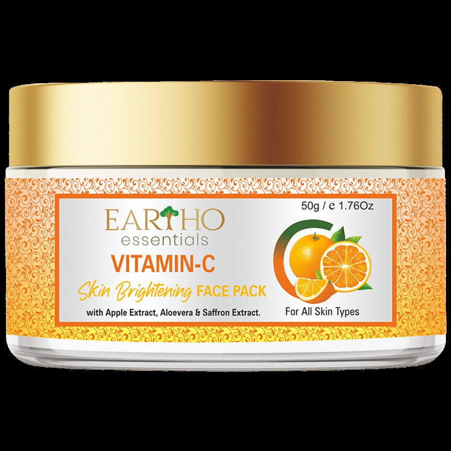 Eartho Essentials Vitamin C Skin Brightening Face Pack - With Apple