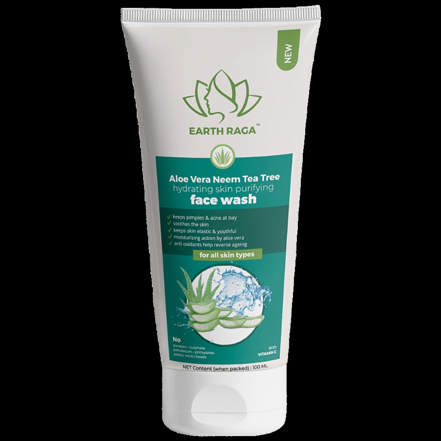 Earthraga Aloe Vera Neem Tea Tree Face Wash