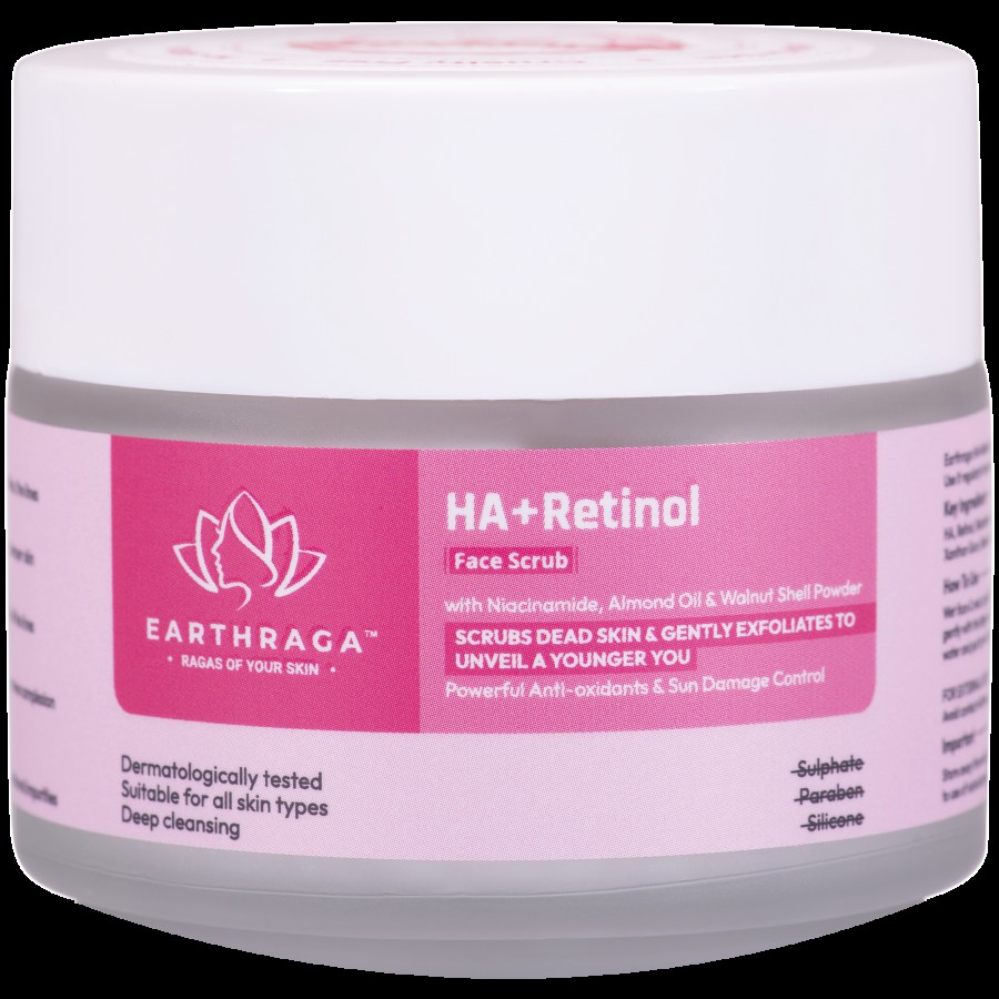 Earthraga HA & Retinol Face Scrub