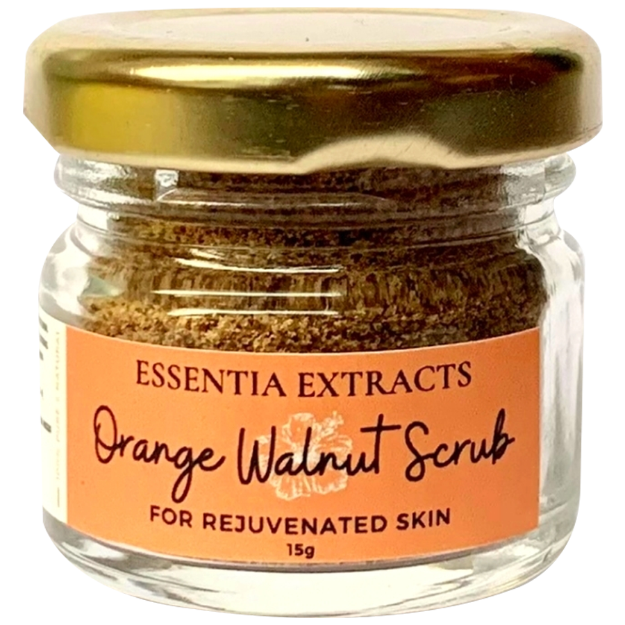 Essentia Extracts Orange Walnut Face & Body Exfoliating Scrub - For Plump & Glowing Skin