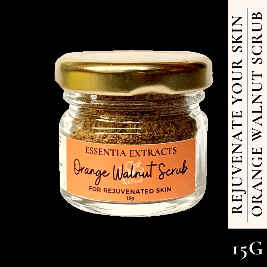 Essentia Extracts Orange Walnut Face & Body Exfoliating Scrub - For Plump & Glowing Skin