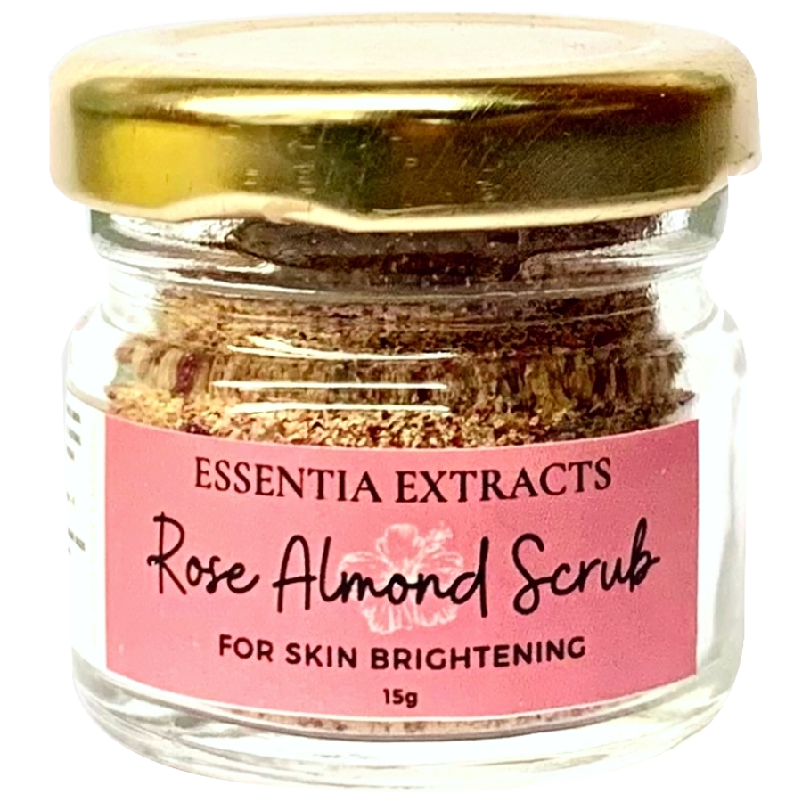 Essentia Extracts Rose Almond Skin Brightening Face & Body Exfoliating Scrub