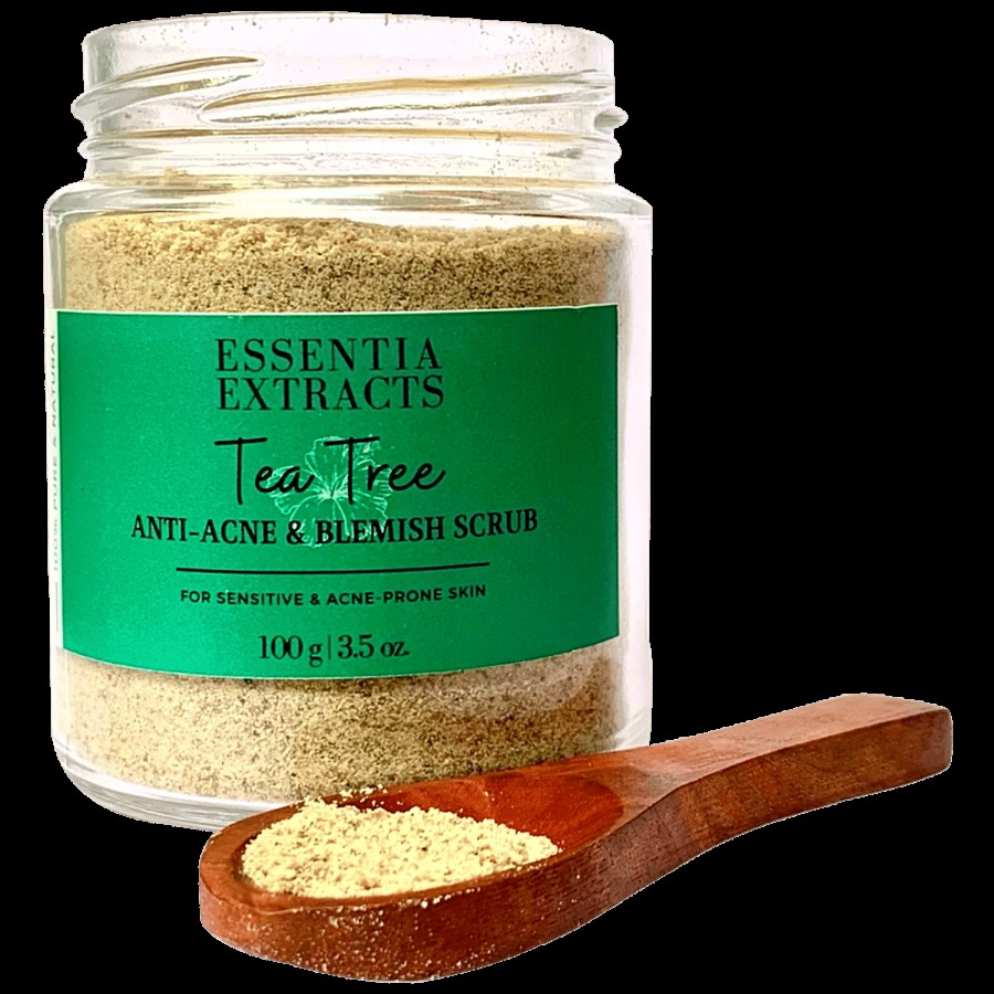 Essentia Extracts Tea Tree Face & Body Exfoliating Scrub - Bright & Hydrated Skin