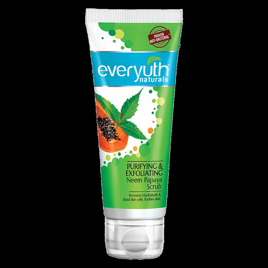 Everyuth Naturals Purifying & Exfoliating Face Scrub - Neem Papaya