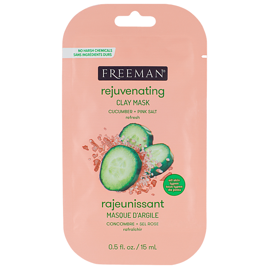 FREEMAN Rejuvenating Clay Mask - Cucumber & Pink Salt