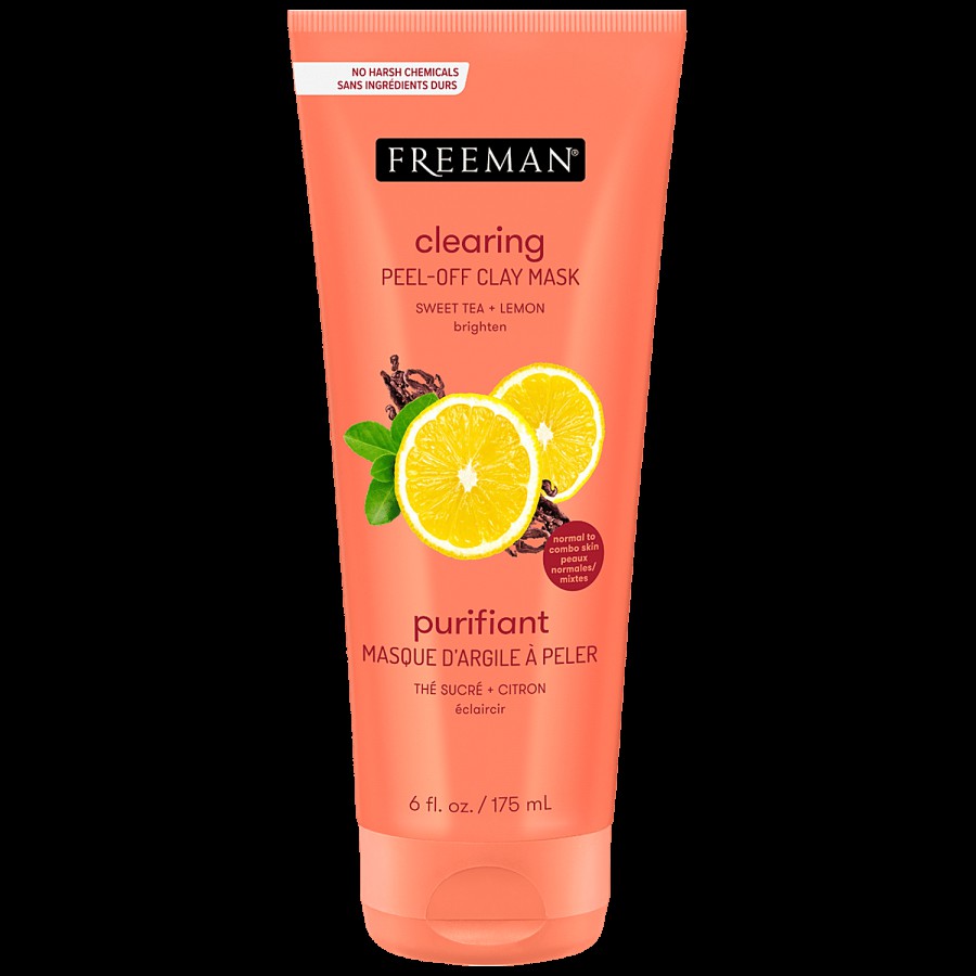 FREEMAN Clearing Peel-Off Clay Mask - Sweet Tea & Lemon