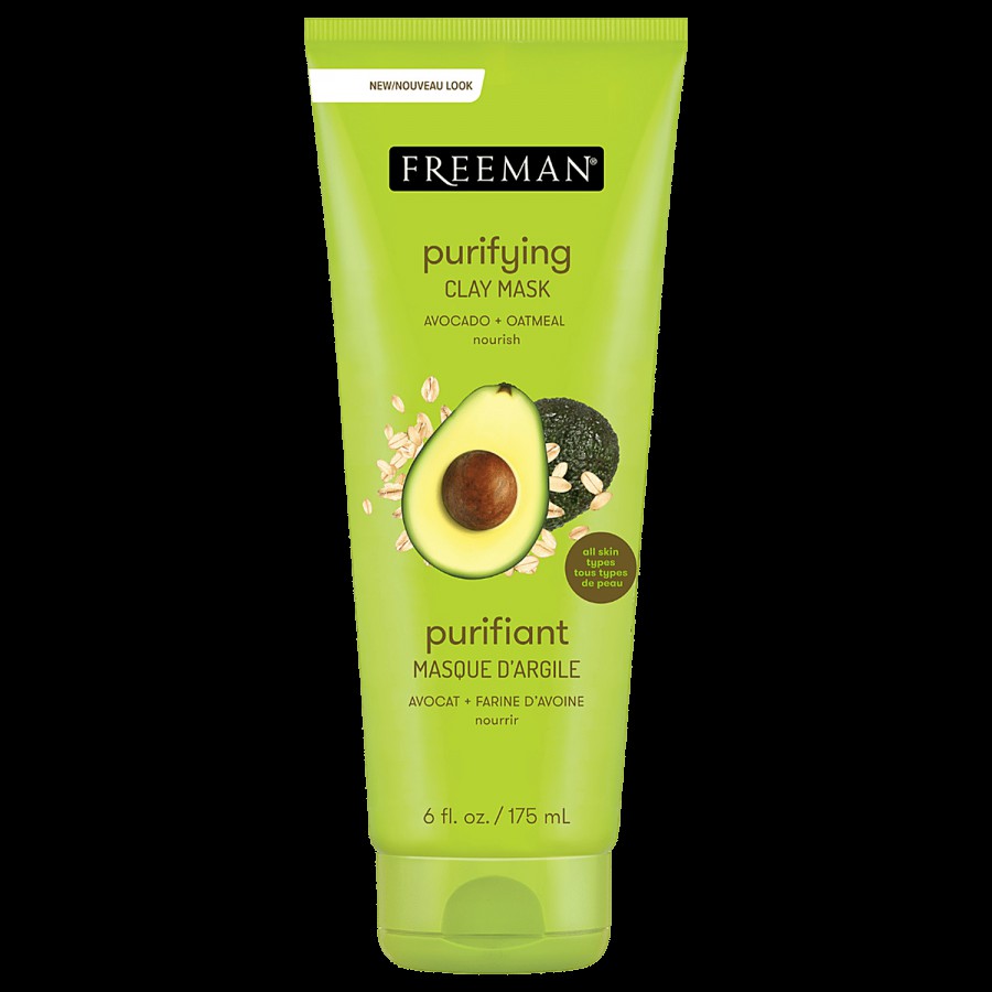 FREEMAN Purifying Clay Mask - Avocado & Oatmeal