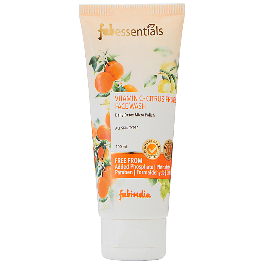 Fabessentials Vitamin C Citrus Fruits Face Wash - Deep Cleanses