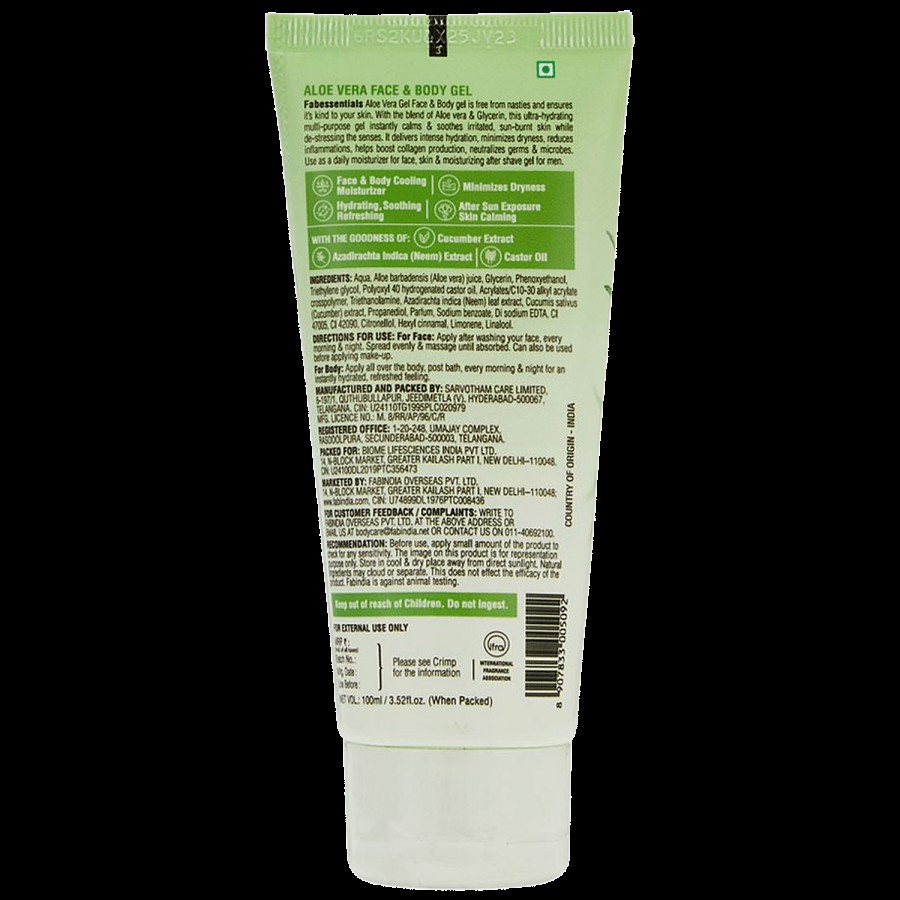 Fabessentials Aloe Vera Face & Body Gel