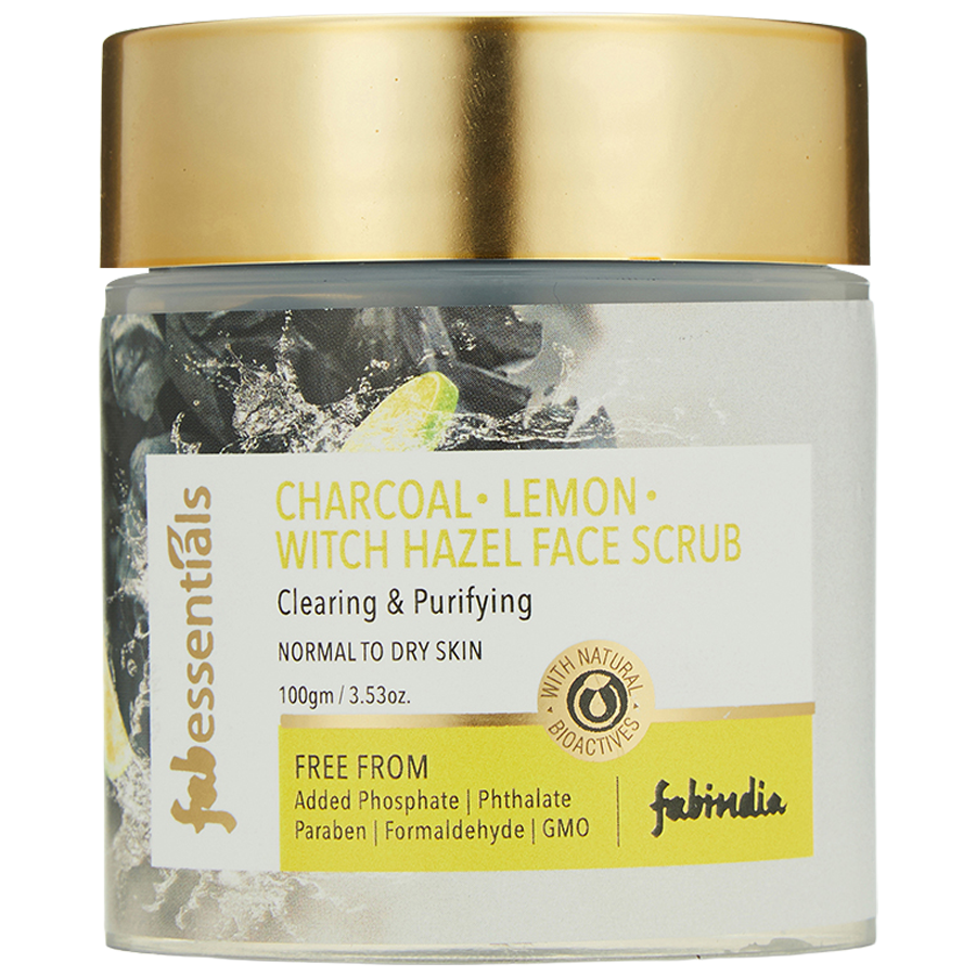 Fabessentials Charcoal Lemon Witch Hazel Face Scrub - Clearing & Purifying