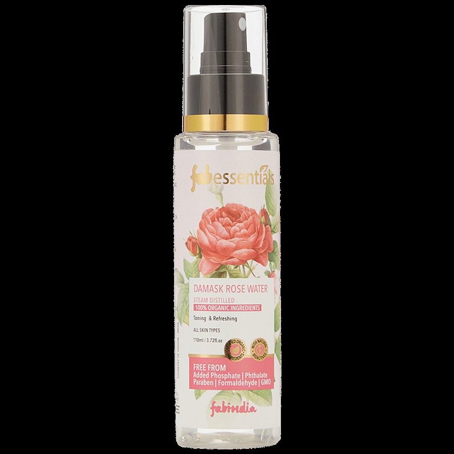 Fabessentials Damask Rose Water - Steam Distilled