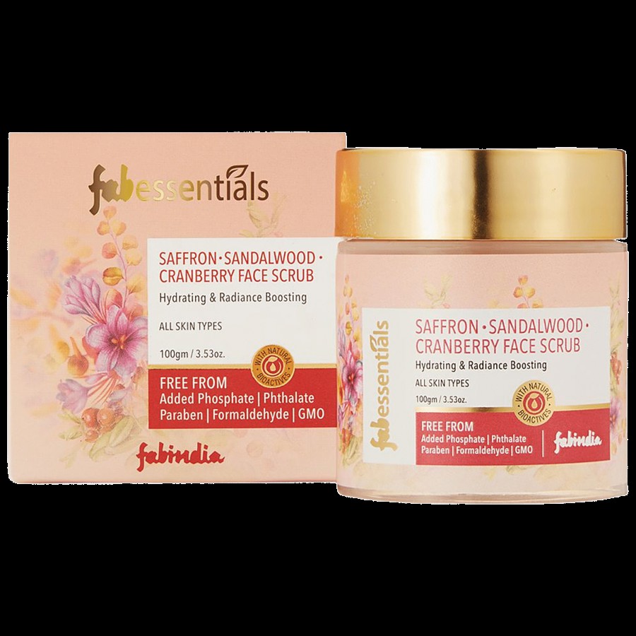 Fabessentials Saffron Sandalwood Cranberry Face Scrub