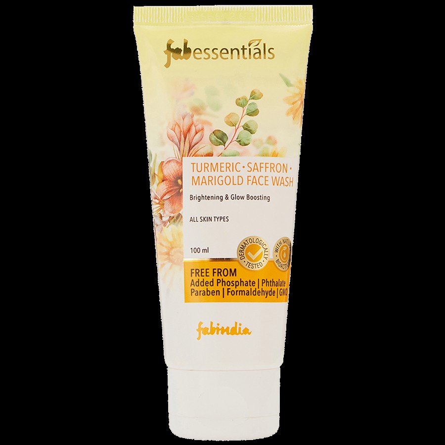 Fabessentials Turmeric Saffron Marigold Face Wash - Brightening