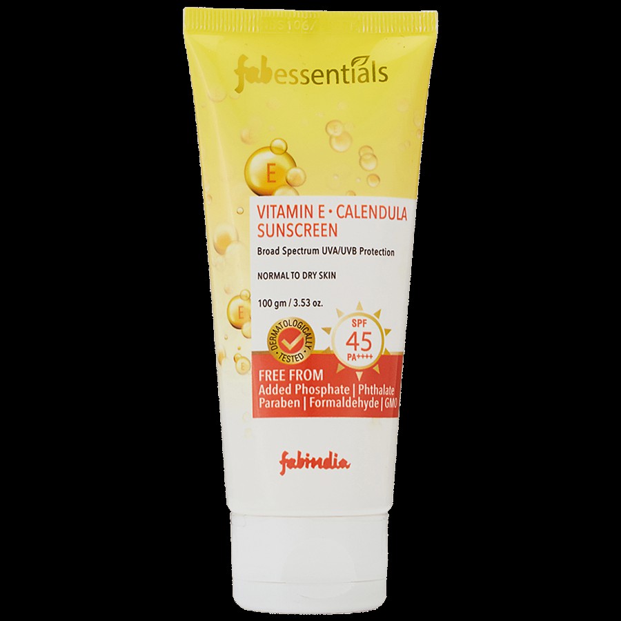 Fabessentials Vitamin E Calendula Sunscreen - SPF 45