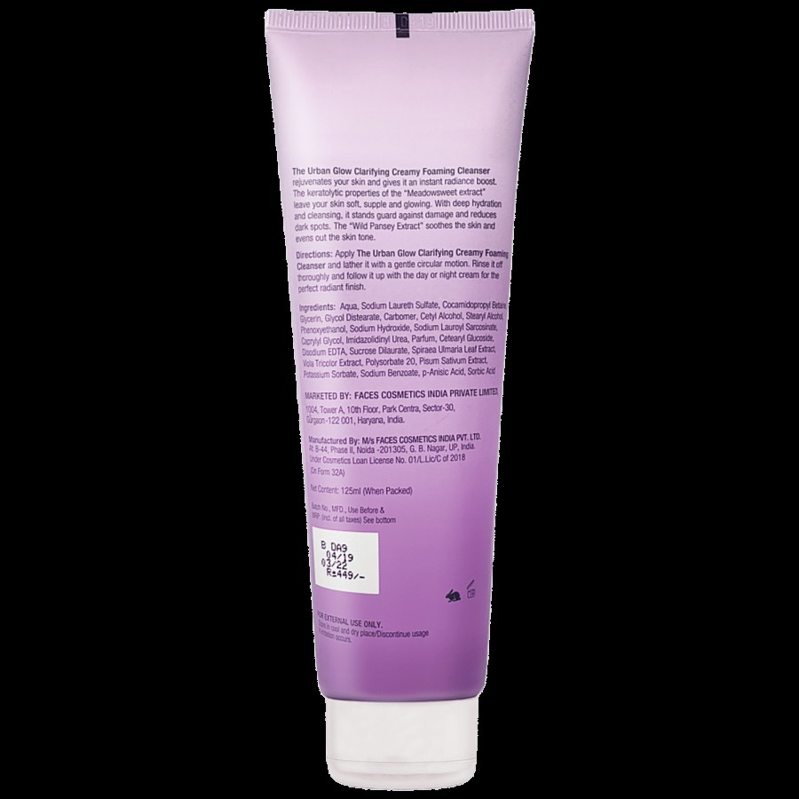 Faces Canada Urban Glow Clarifying Creamy Foaming Cleanser - Deeply Cleanses