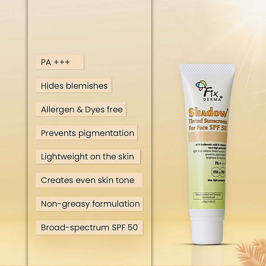 Fixderma Shadow Tinted Sunscreen For Face SPF 50 - PA+++