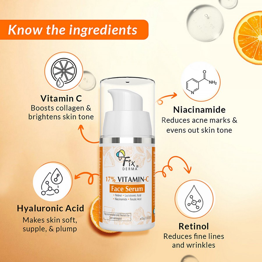 Fixderma 17% Vitamin-C Face Serum