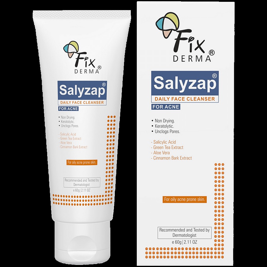 Fixderma Salyzap Daily Face Cleanser - For Oily & Acne Prone Skin