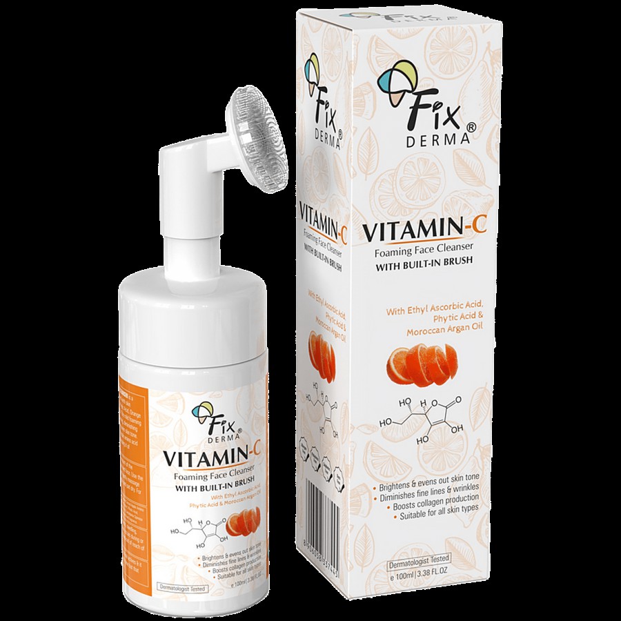 Fixderma Vitamin C Foaming Face Cleanser With Brush