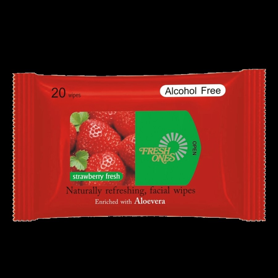 Freshones Facial Wipes - Strawberry Fresh