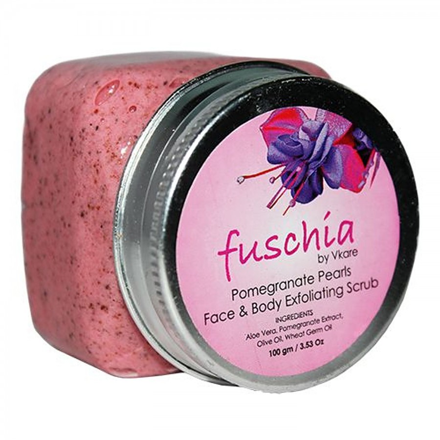 Fuschia Face & Body Exfoliating Scrub - Pomegranate Pearls