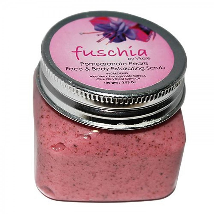 Fuschia Face & Body Exfoliating Scrub - Pomegranate Pearls