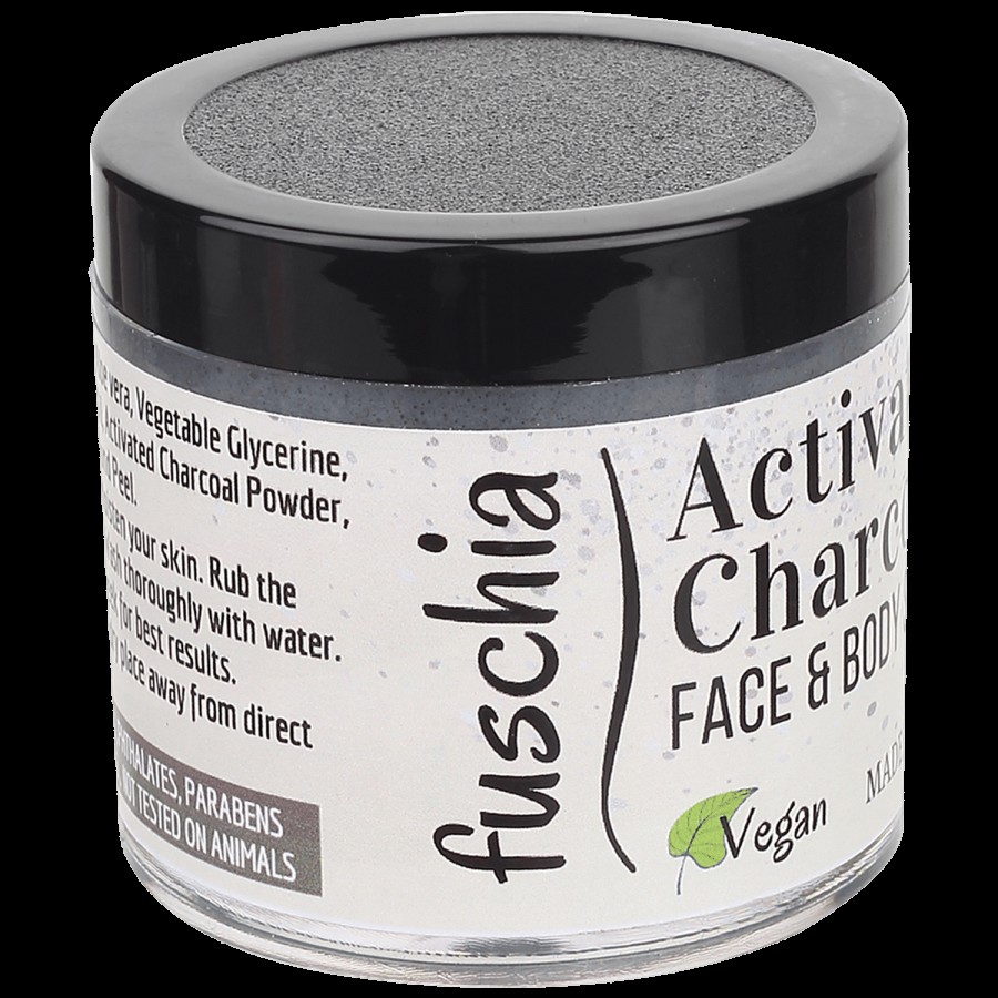 Fuschia Face & Body Scrub - Activated Charcoal