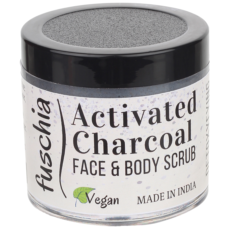 Fuschia Face & Body Scrub - Activated Charcoal