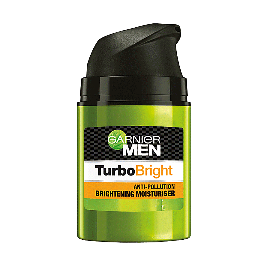 Garnier Men Turbo Bright Anti-Pollution Brightening Moisturiser - Rich In Lemon & Green Tea