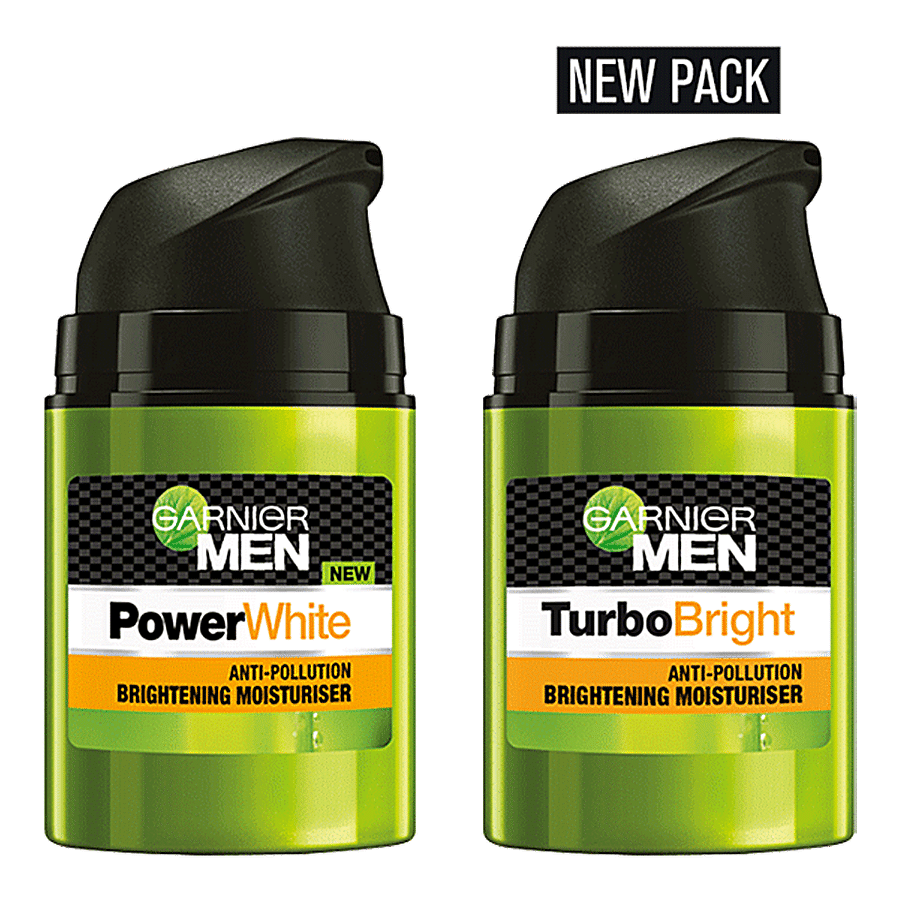 Garnier Men Turbo Bright Anti-Pollution Brightening Moisturiser - Rich In Lemon & Green Tea