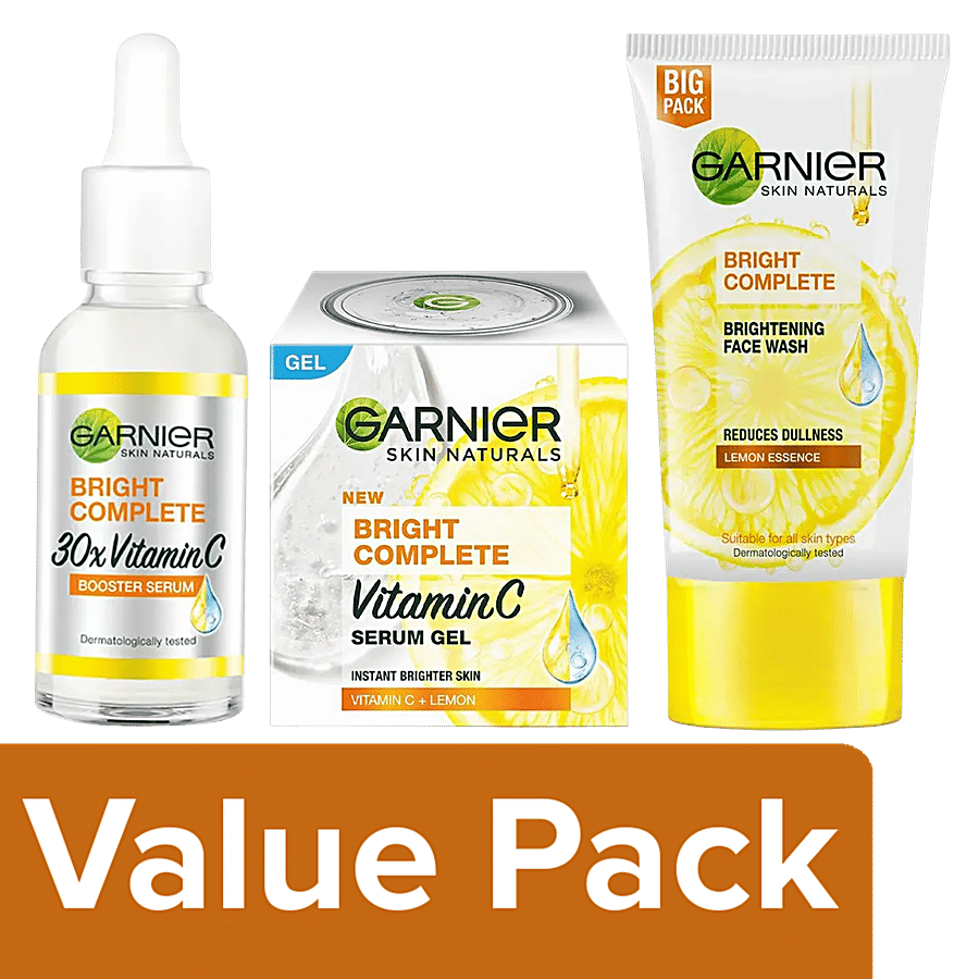 Garnier Regime Pack - Facewash 150g + Booster Serum 30ml + Serum Gel 45g