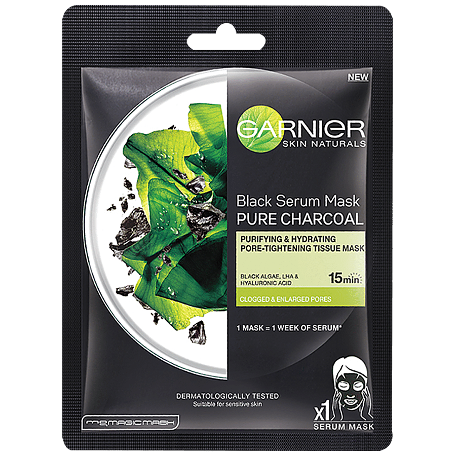 Garnier Skin Natural Serum sheetmask (Sakura white + Light complete +Charcoal)