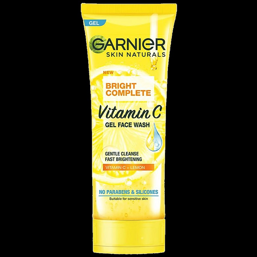 Garnier Bright Complete Vitamin C Gel Face Wash - Gentle Cleanser