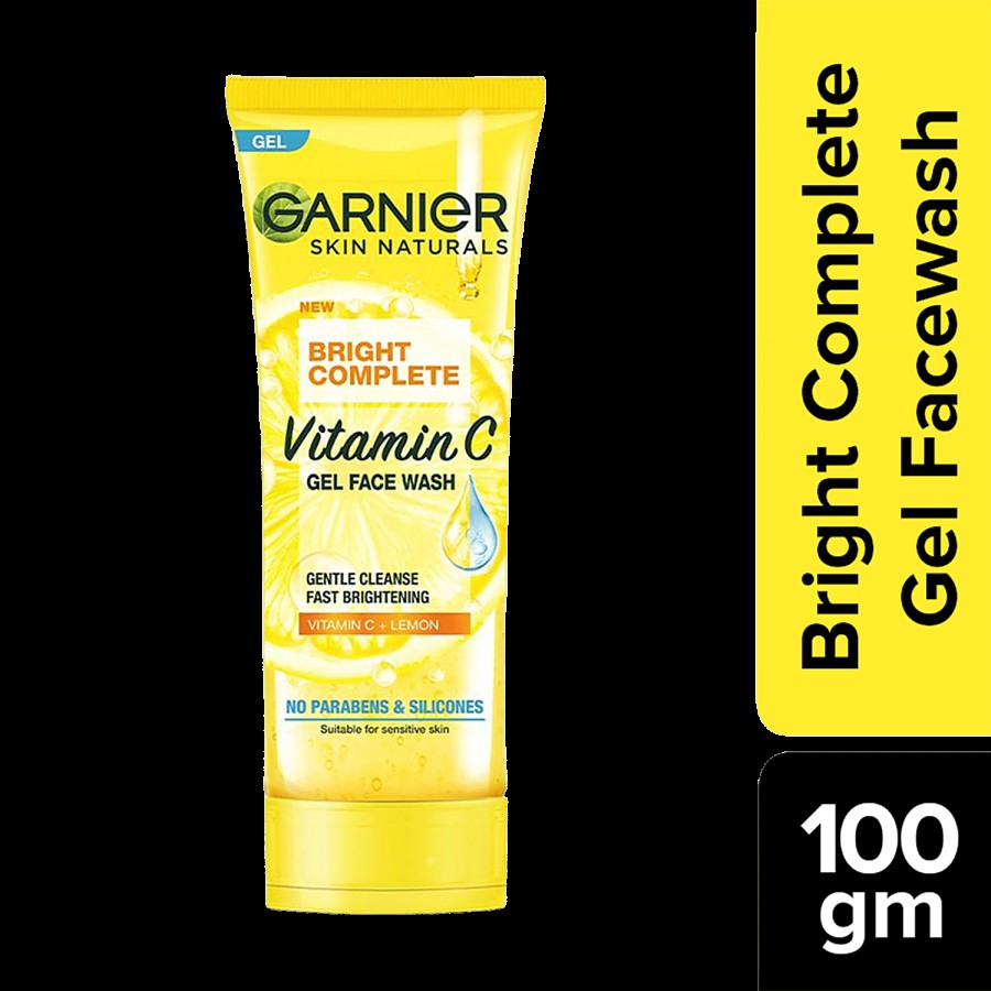 Garnier Bright Complete Vitamin C Gel Face Wash - Gentle Cleanser