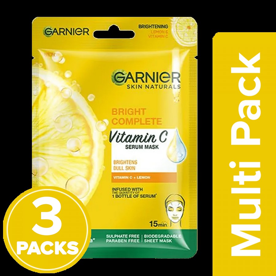 Garnier Milky Face Serum Sheet Mask - With Vitamin C