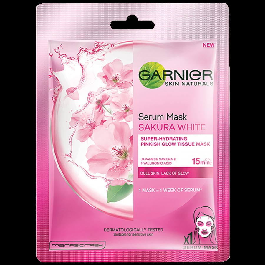 Garnier Skin Natural Serum sheetmask (3 Sakura white +3 Green Tea)