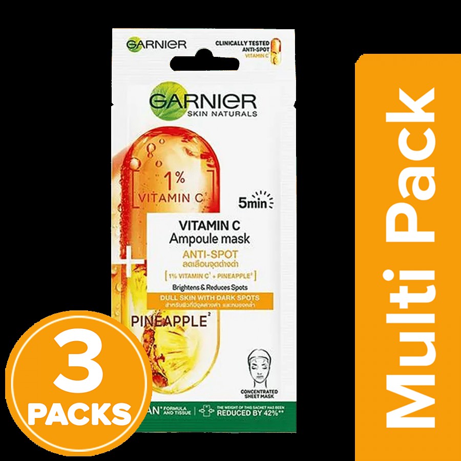 Garnier Vitamin C Ampoule Face Sheet Mask - With Pineapple