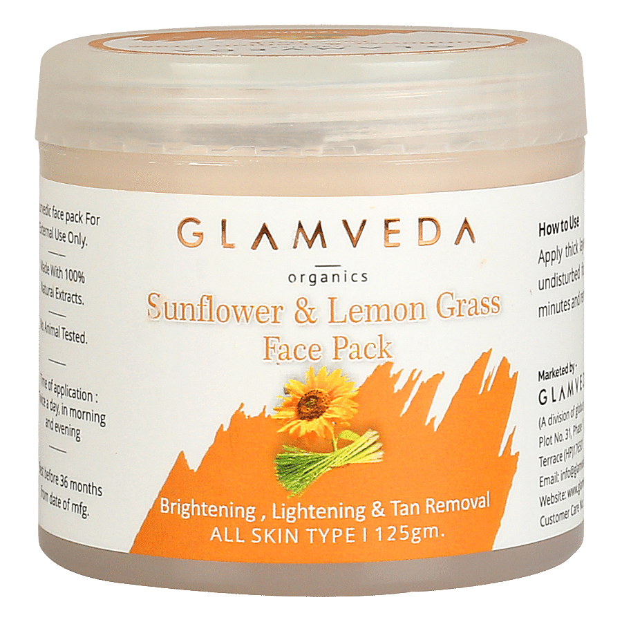 Glamveda Sunflower & Lemon Grass Oil Brightening & Anti Blemish Face Pack