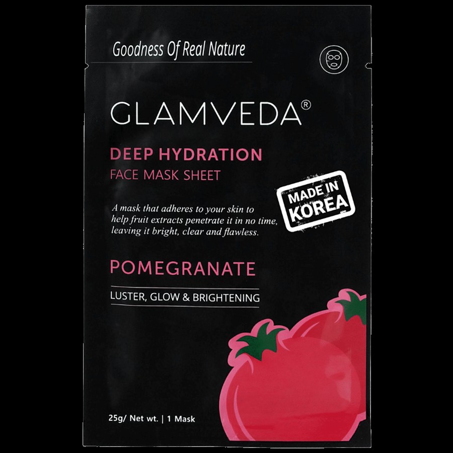 Glamveda Brightening Face Mask Sheet - Pomegranate