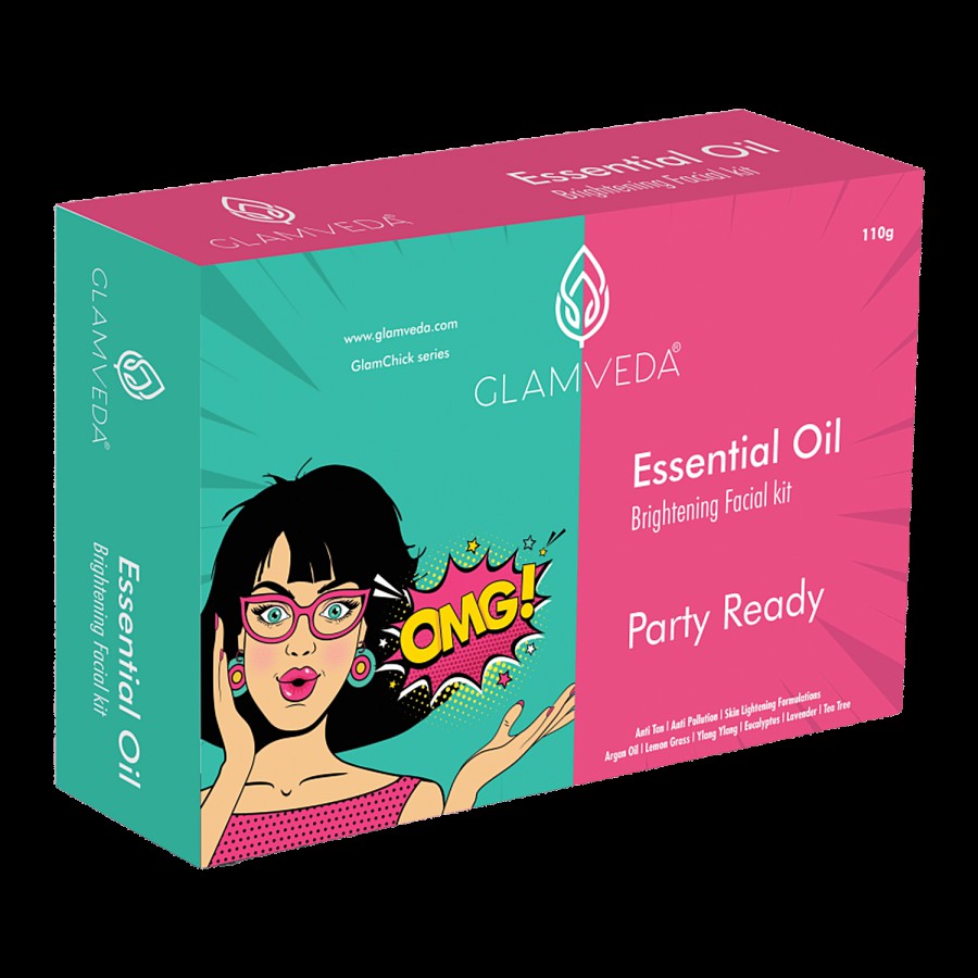 Glamveda Essential Oil Facial Kit - Party Ready