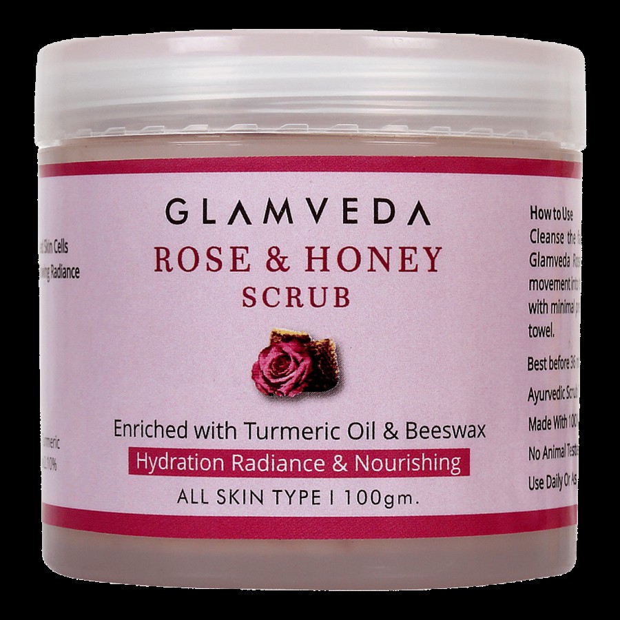 Glamveda Face Scrub - Rose & Honey