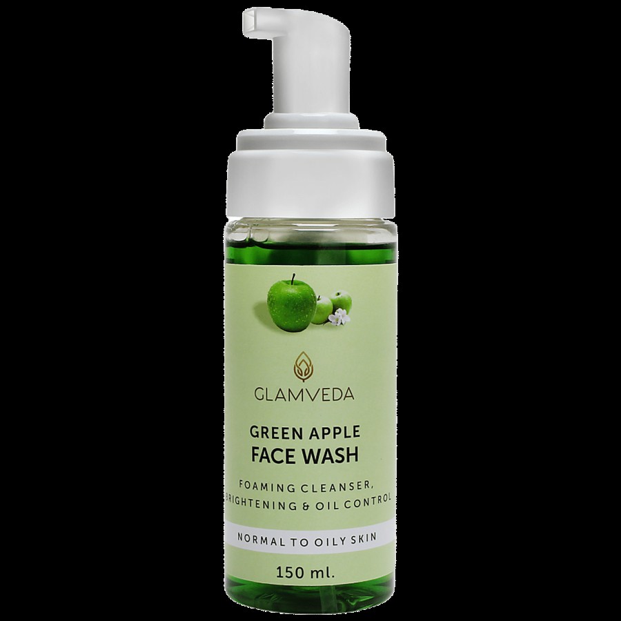 Glamveda Green Apple Brightening & Oil Control Face Wash