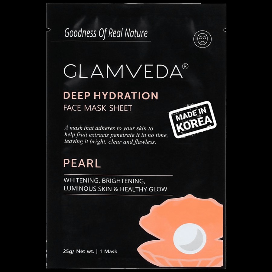 Glamveda Pearl Whitening & Brightening Face Mask Sheet