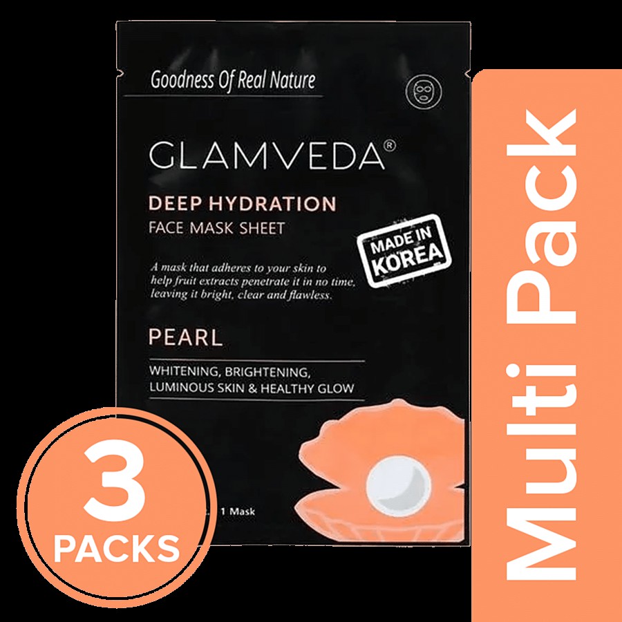 Glamveda Pearl Whitening & Brightening Face Mask Sheet